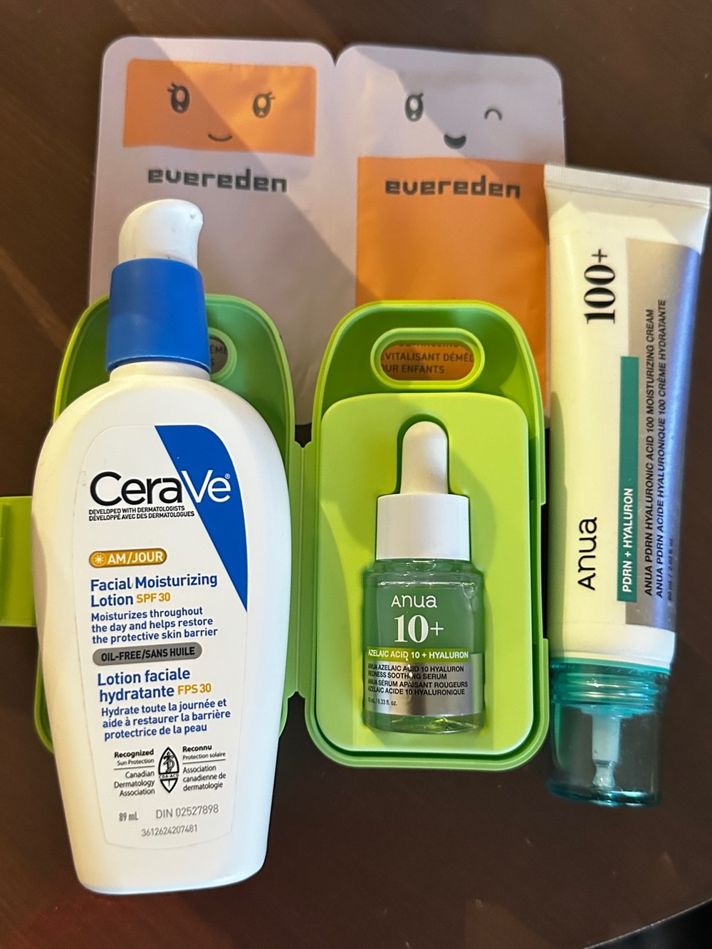 CeraVe Facial Moisturizer + Anua Azaleic acid and PDRN